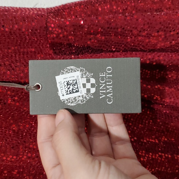 Vince Camuto Red Sequin Blouse - Picture 6 of 9